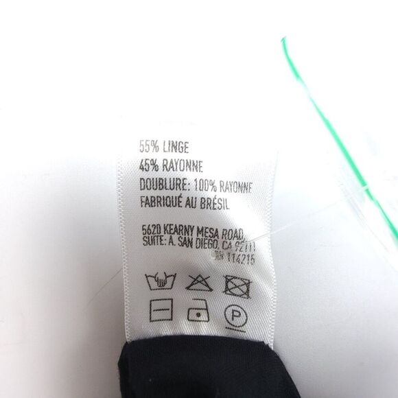 NEW VIX Paula Hermanny Linen Minimal Resort Wide Leg Strapless Jumpsuit Black - Picture 9 of 11